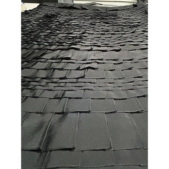 Per Se Black Textured Layered Skirt Size 10 US/12 UK - Picture 7 of 8